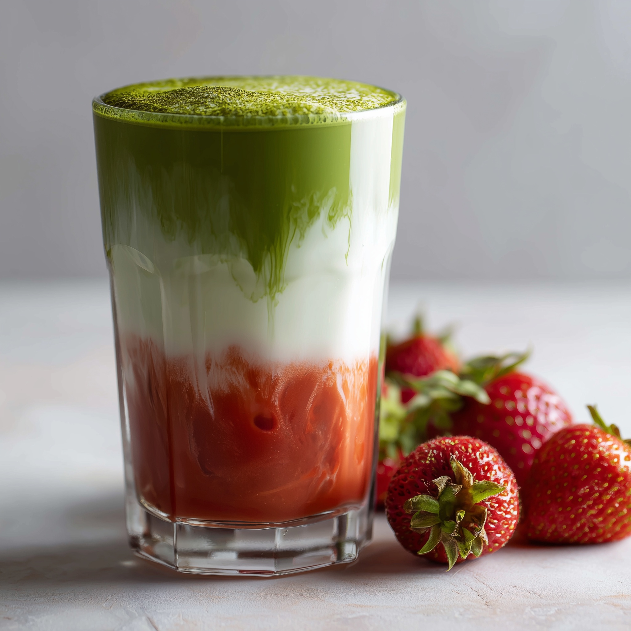 Real Strawberry 🍓 Matcha Latte