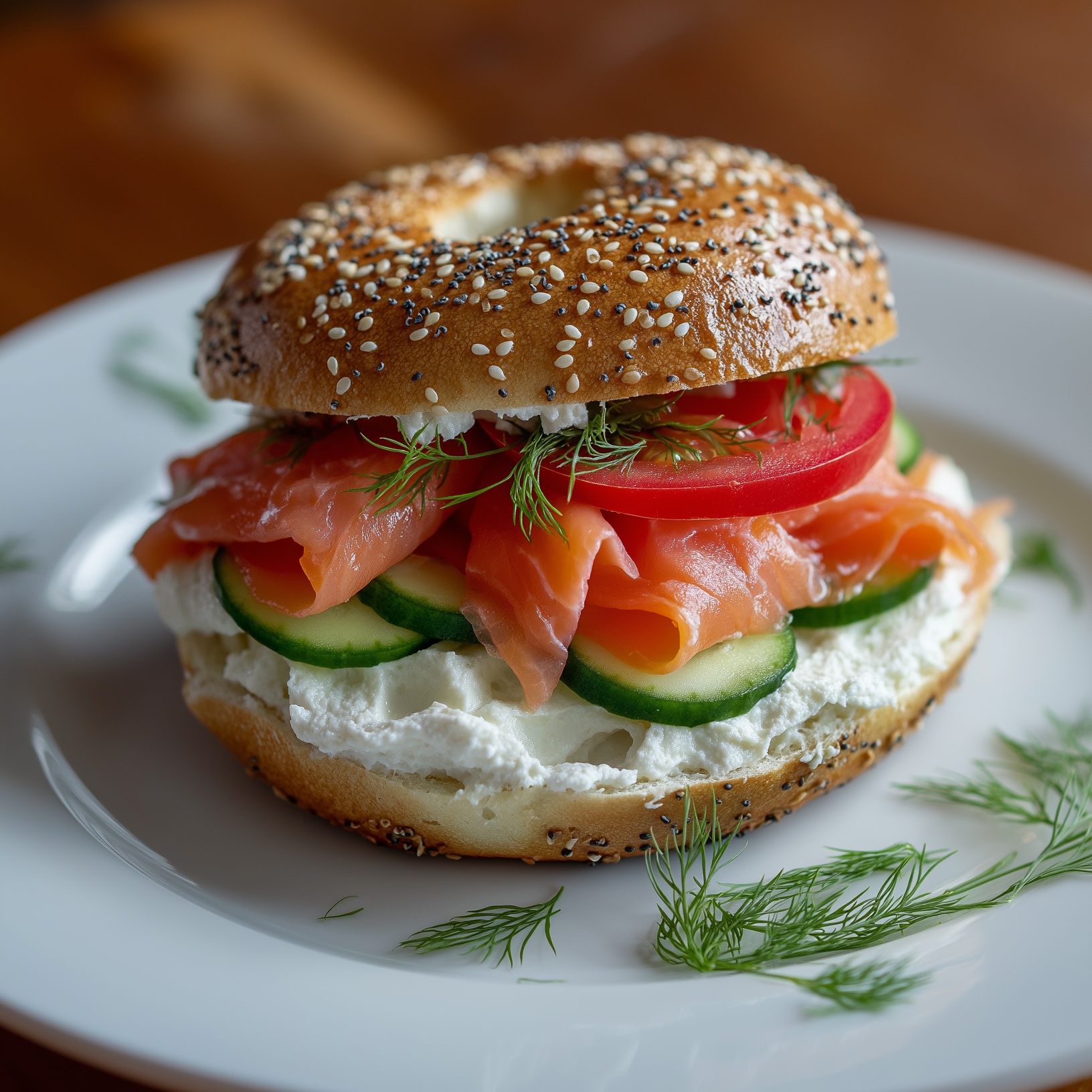 Smoked Salmon 🐟 Bagel 🥯