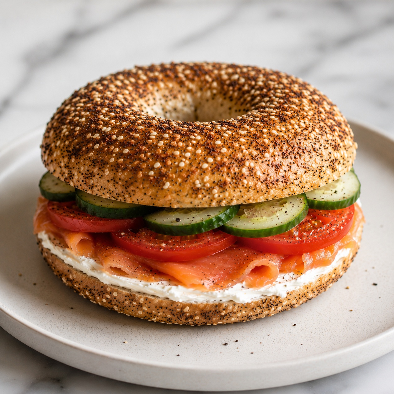 Smoked Salmon 🐟 Bagel 🥯