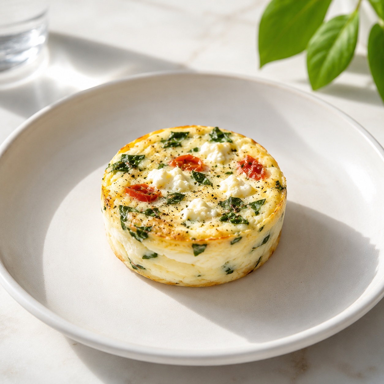 Tomato ๐
& Feta Egg ๐ฅ White Frittata