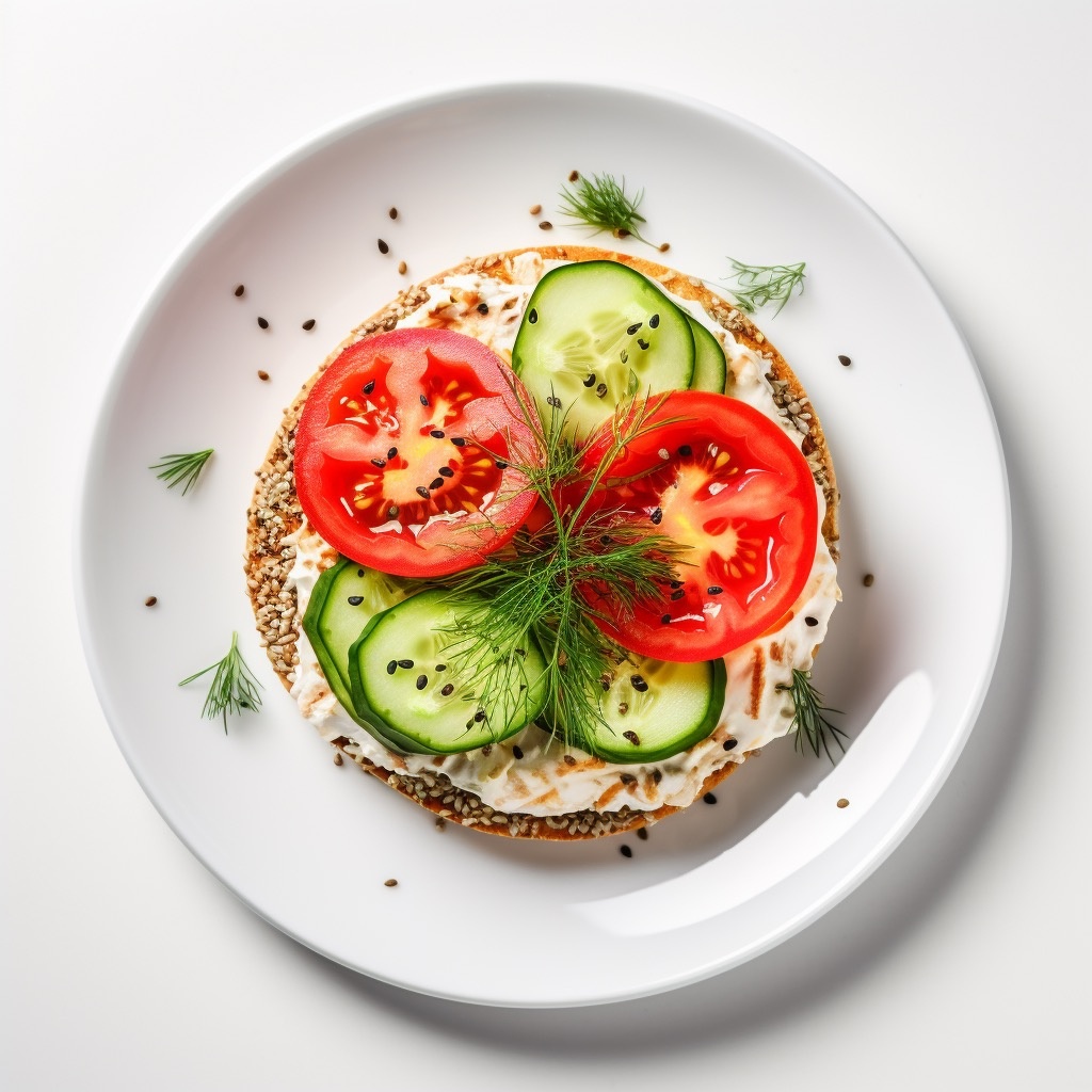 Veggie 🍅🥒 Bagel 🥯