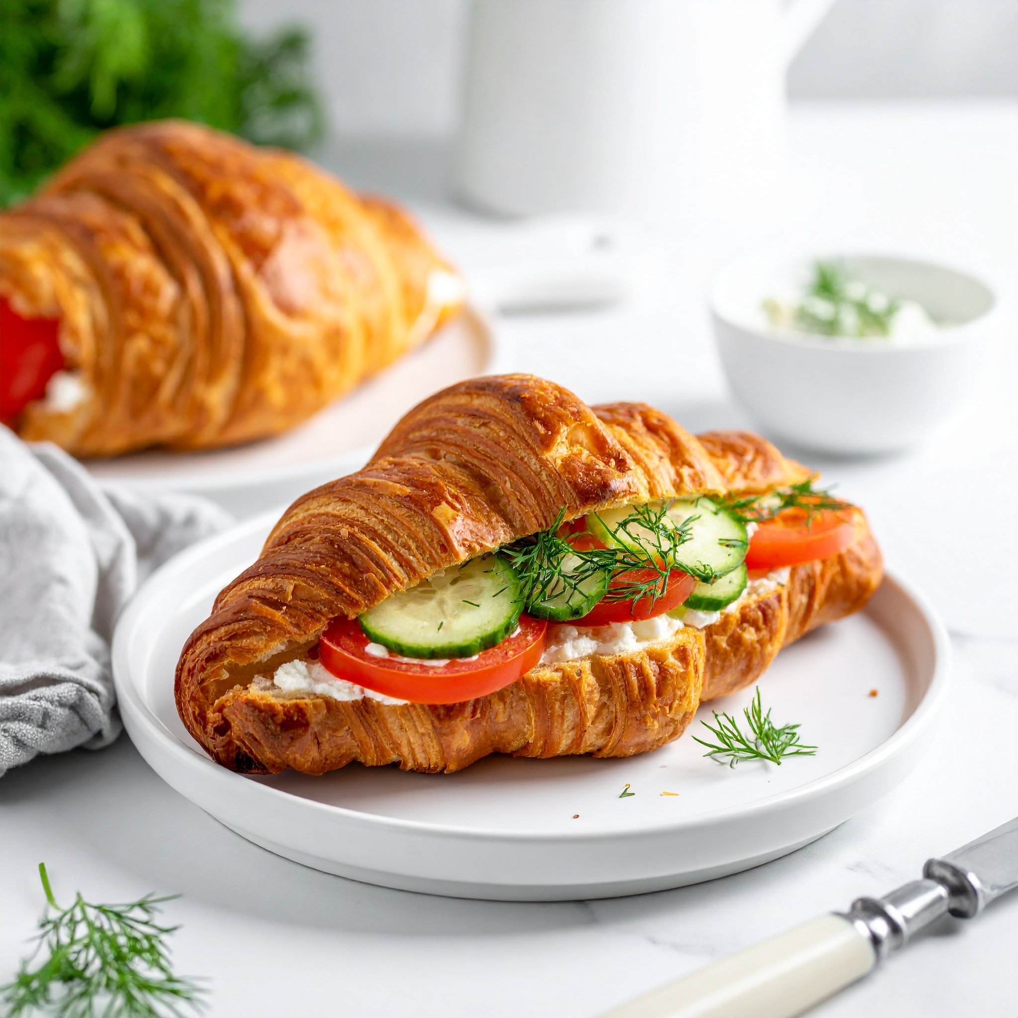 Veggie 🍅🥒 Croissant 🥐