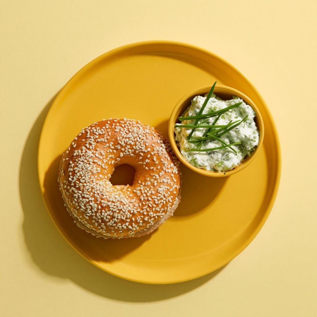 Bagel 🥯 + Chive Schmear, from the 🆕 Bagels 🥯 + Schmears 🤤 menu at Awakening in Inglewood