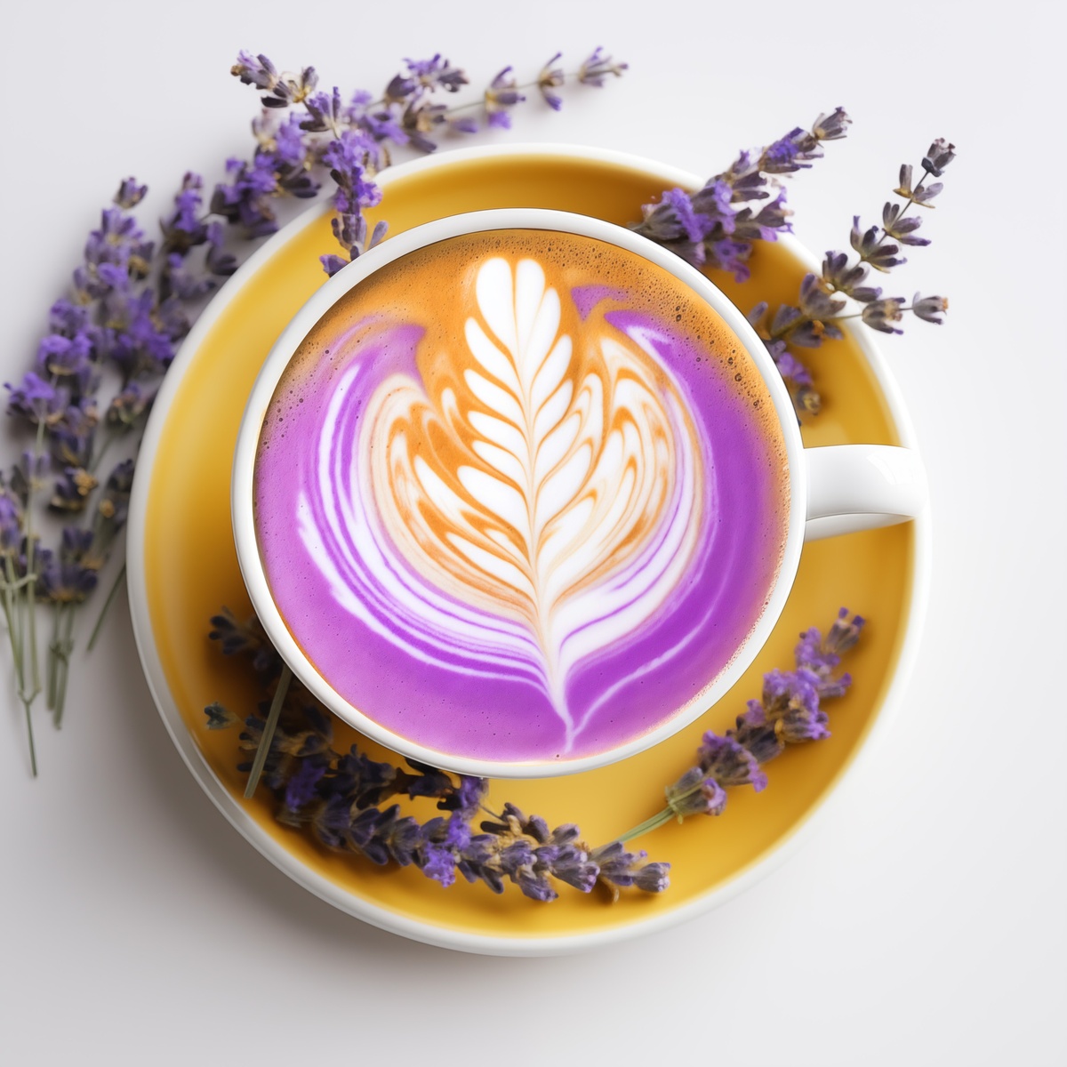 Dirty Lavender Haze Hot Latte, from the Hot Drinks ♨️ menu at Awakening in Inglewood