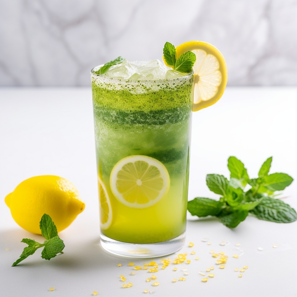 Matcha Yuzu 🍋 Sparkling Lemonade, from the Matcha 🍵 menu at Awakening in Inglewood