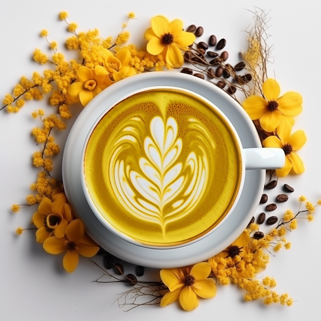 Dirty Hot Turmeric Latte, from the Hot Drinks ♨️ menu at Awakening in Inglewood