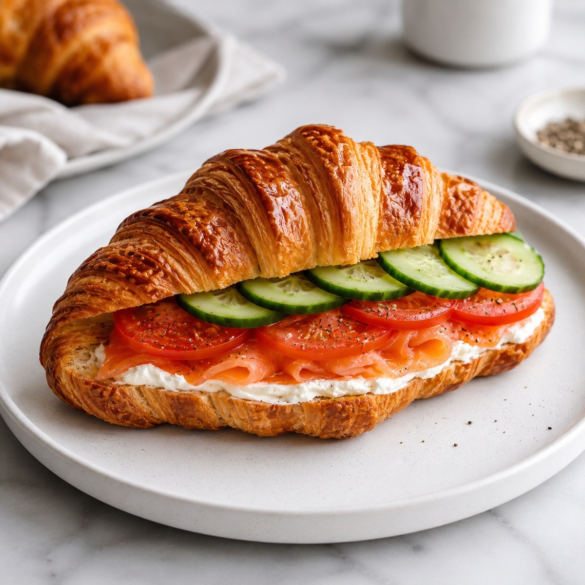 Veggie 🍅🥒 Croissant 🥐, from the Croissant 🥐 Sandwiches menu at Awakening in Inglewood
