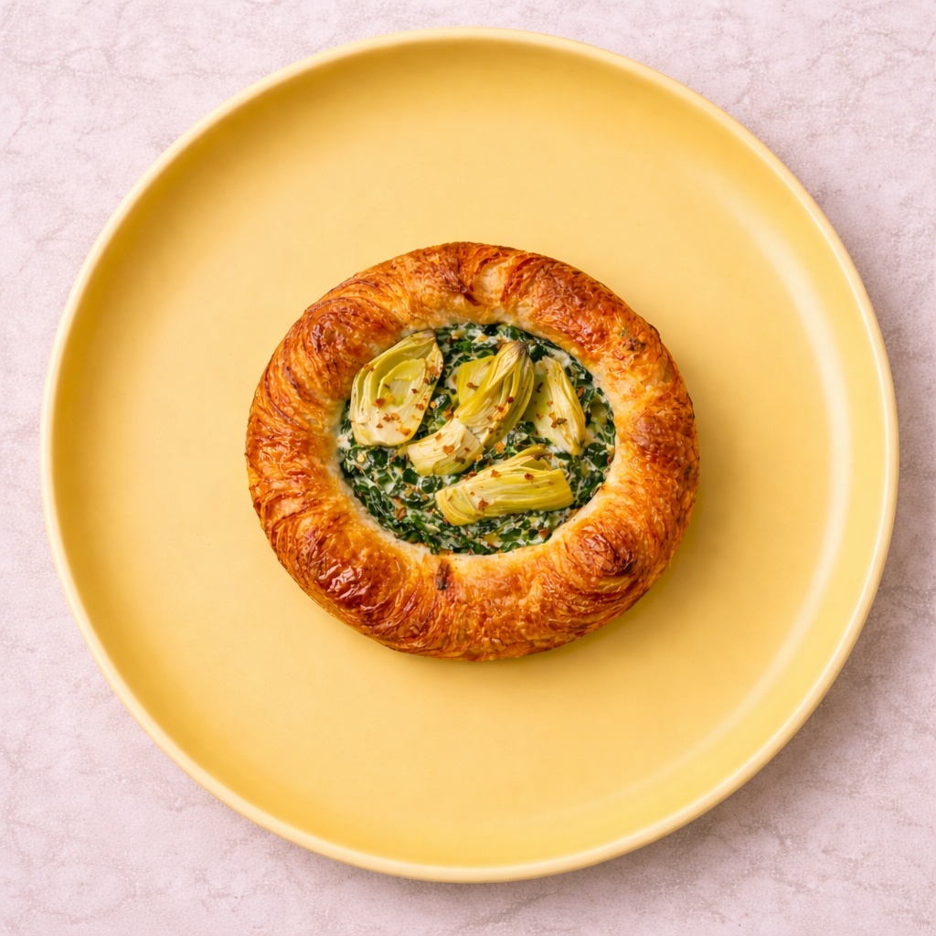 Baby Spinach 🥬 & Artichoke Danish, from the Savory Pastries 🍖 menu at Awakening in Inglewood