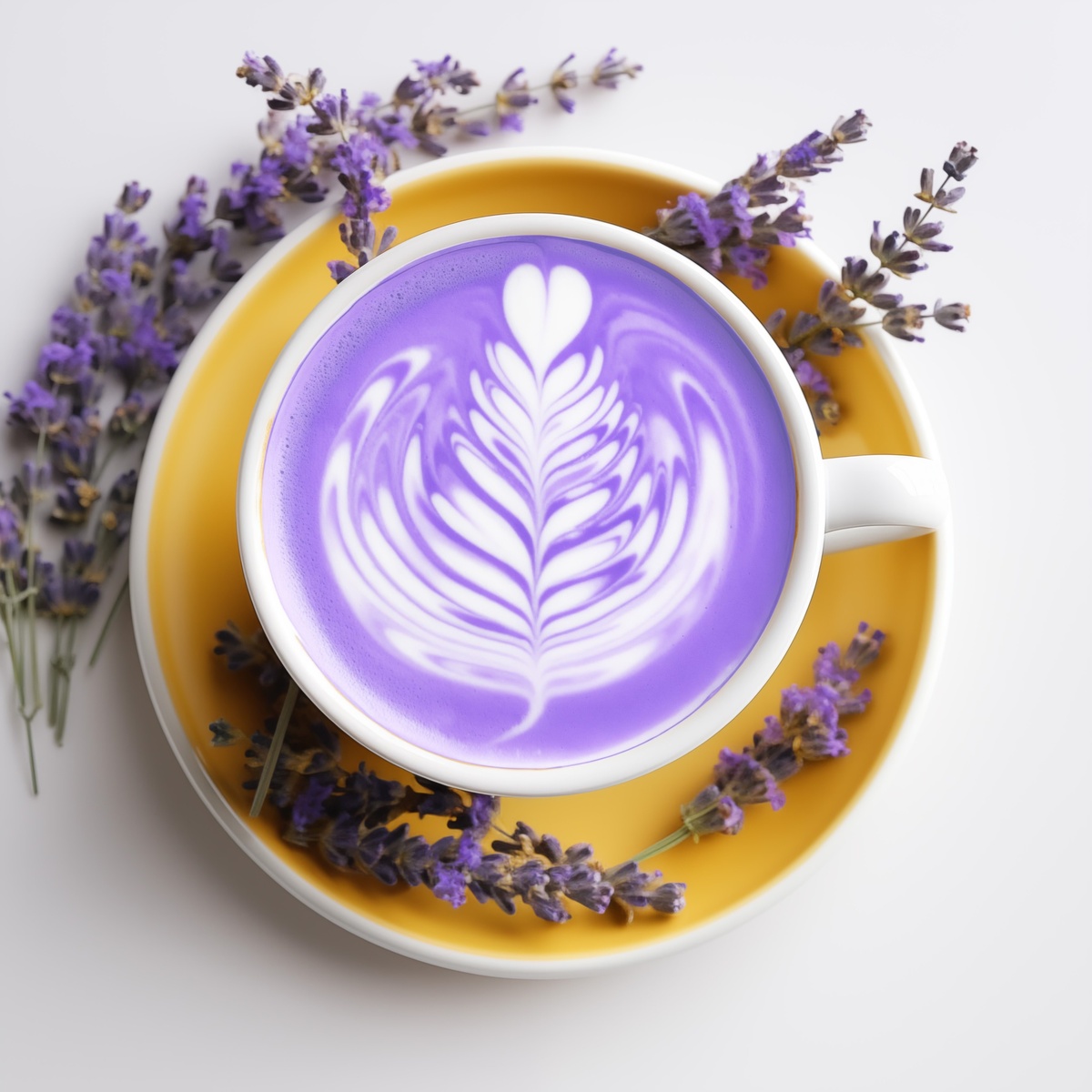Lavender Haze Hot Latte, from the Hot Drinks ♨️ menu at Awakening in Inglewood