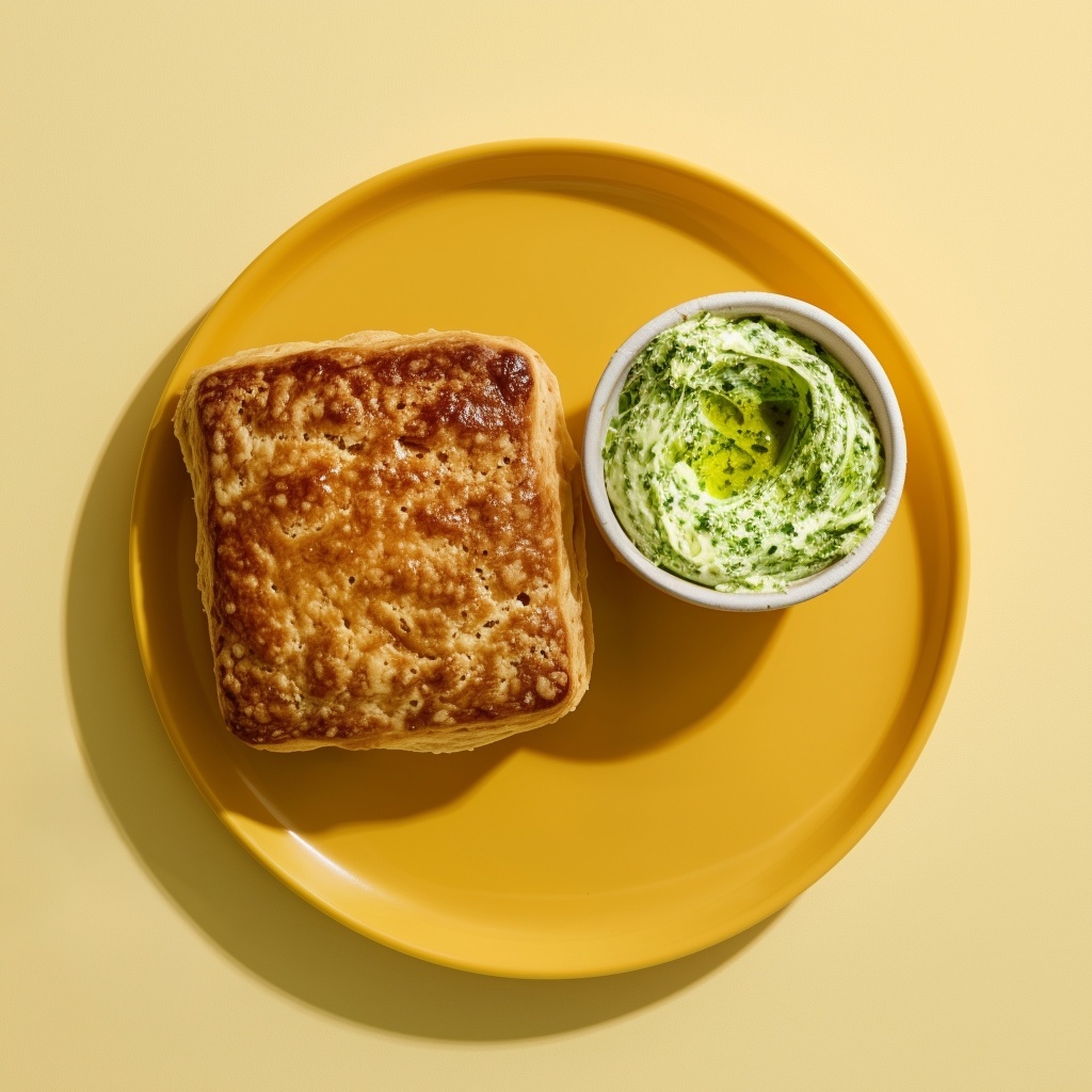 Biscuit + Pesto Sunflower 🌻 Schmear, from the 🆕 Biscuits + Schmears 🤤 menu at Awakening in Inglewood